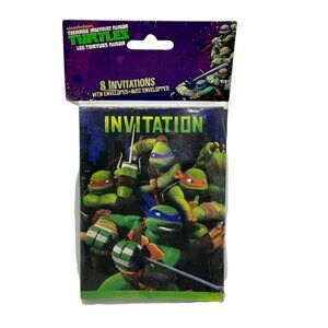 TMNT Teenage Mutant Ninja Turtles Nickelodeon Party Invitations 8 ct new